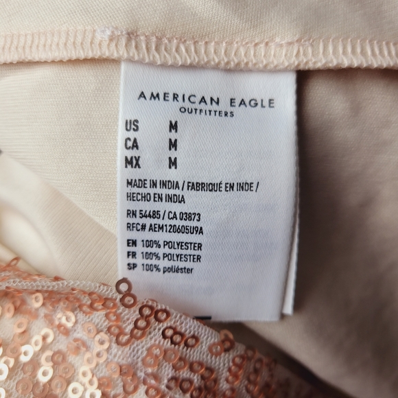 NWT AEO Rose Gold Sequin Mini Skirt - Picture 9 of 15